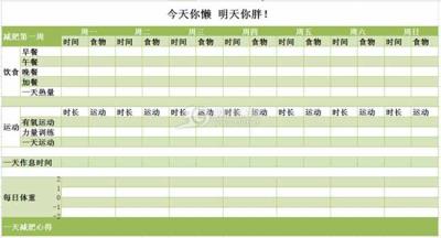 减肥的你需要这样的记录表 减肥 第3张